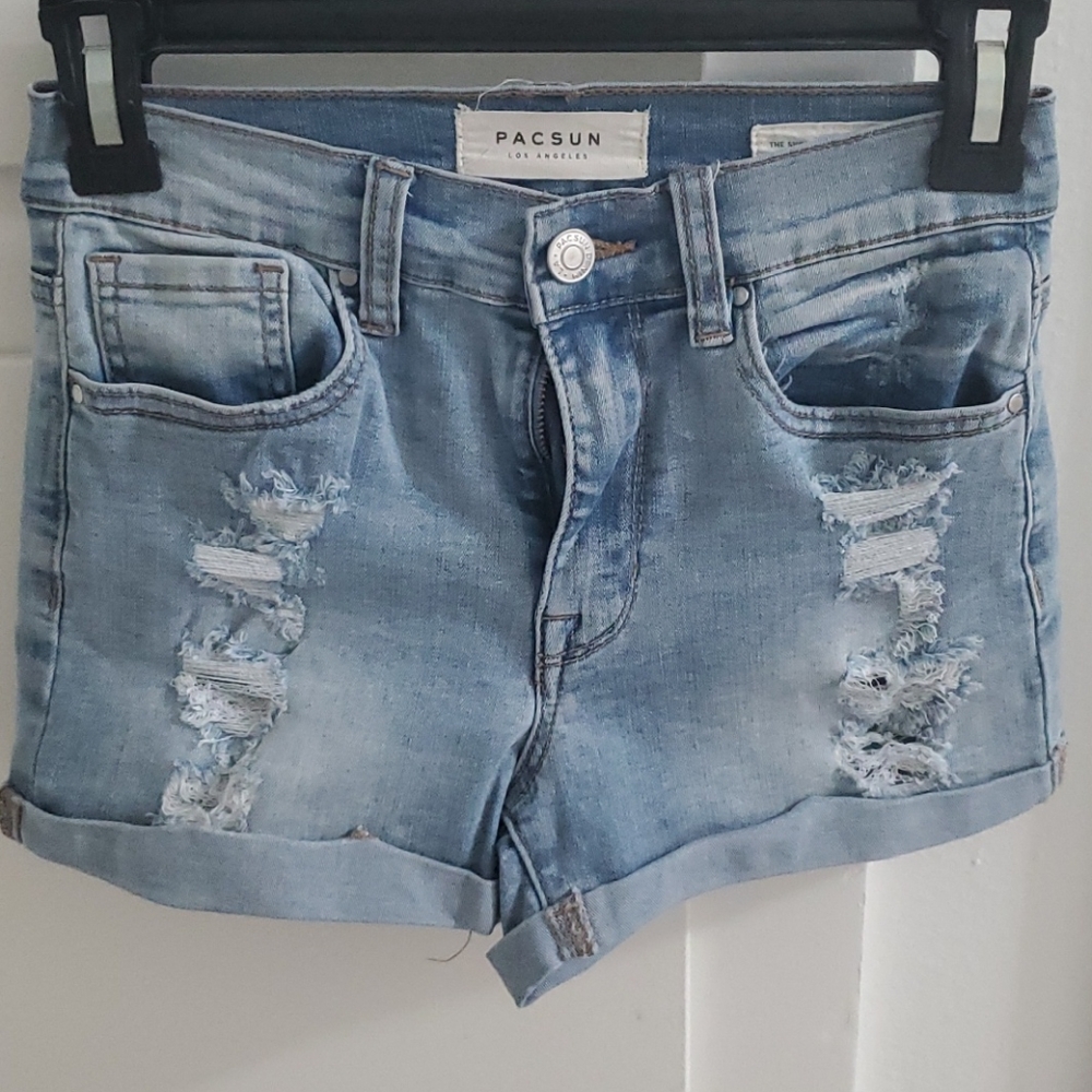 Pac Sun Denim Shorts, " Shortie" Size 24